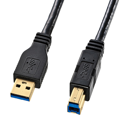 강원전자 산와서플라이 KU30-20BK USB3.0 AM-BM 케이블 2m (블랙/USB-IF 인증)