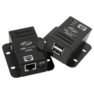 강원전자 넷메이트 KW-412C USB2.0 2포트 리피터(RJ-45/50m)(전원 아답터 포함)