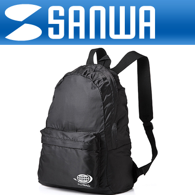강원전자 산와서플라이 200-BAG077BK 휴대용 접이식 가방/백팩(블랙)