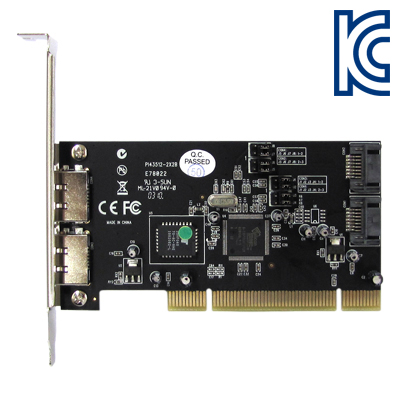 강원전자 넷메이트 A-183 2포트 PCI SATA(ESATA) 카드(SI)(슬림PC겸용) New
