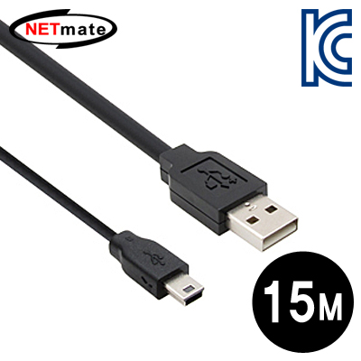 강원전자 넷메이트 CBL-D203MB-15M USB2.0 AM-Mini 5P 리피터 15m