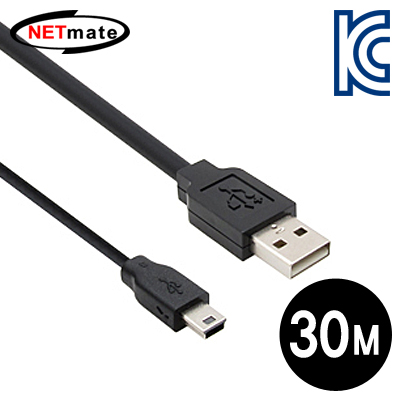 강원전자 넷메이트 CBL-D203MB-30M USB2.0 AM-Mini 5P 리피터 30m