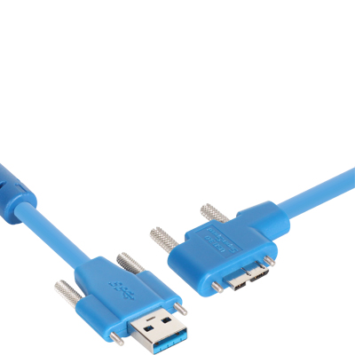 강원전자 넷메이트 USB3.0 High-Flex AM(Lock)-MicroB(Lock)(왼쪽 꺾임) 리피터(5~20m까지 제작 가능)