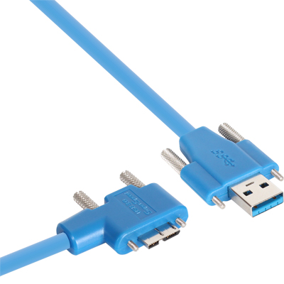 강원전자 넷메이트 USB3.0 High-Flex AM(Lock)-MicroB(Lock)(오른쪽 꺾임) 케이블(최대 5m까지 제작 가능)