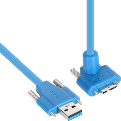 강원전자 넷메이트 USB3.0 High-Flex AM(Lock)-MicroB(Lock)(위쪽 꺾임) 케이블(최대 5m까지 제작 가능)