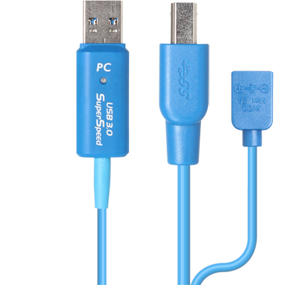 강원전자 넷메이트 CBL-U3AOC02-30M USB3.0 Fiber Optic AM-BM 리피터 30m (전원 아답터 포함)