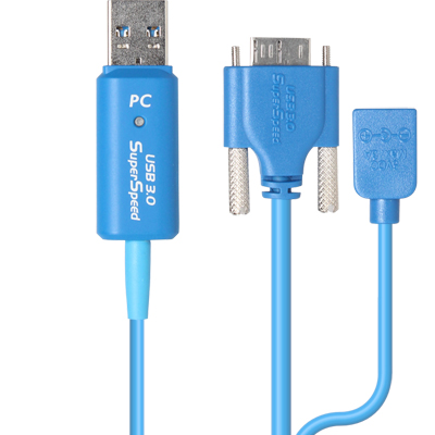 강원전자 넷메이트 CBL-U3AOC03-15M USB3.0 Fiber Optic AM-MicroB(Lock) 리피터 15m (전원 아답터 포함)