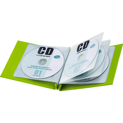 강원전자 산와서플라이 FCD-NU10G 파일형 슬림 CD/DVD 케이스(10매/그린)
