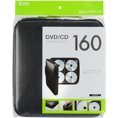 강원전자 산와서플라이 FCD-WL160BK 세미하드 CD/DVD 케이스 New (160매/블랙)