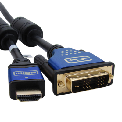 강원전자 넷메이트 NMC-HD05BL HDMI to DVI Blue Metal 케이블 5m (Ver1.4)