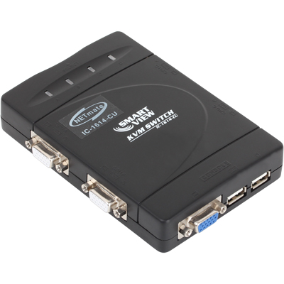 강원전자 넷메이트 IC-1614-CU COMBO RGB KVM 4:1 스위치(USB, SOHO용)