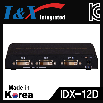 I&X(아이앤엑스) IDX-12D 국산 DVI 1:2 모니터 분배기