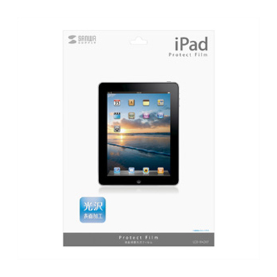 강원전자 산와서플라이 LCD-IPADKF iPad 전용 고광택 액정보호필름