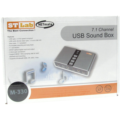 강원전자 넷메이트 M-330 7.1채널 USB2.0 사운드 박스(S/PDIF 지원)