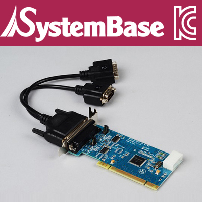 SystemBase(시스템베이스) 2포트 RS-232 PCI 시리얼 카드 (케이블타입)