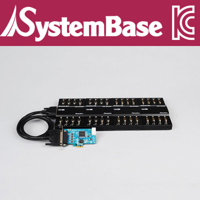 SystemBase(시스템베이스) 32포트 RS-422/485 PCI Express 시리얼 카드 Female(슬림PC/패널포함)