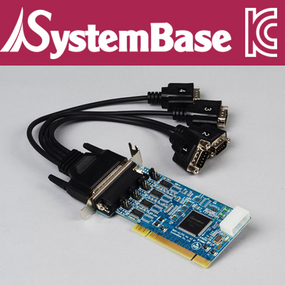 SystemBase(시스템베이스) 4포트 RS-232 PCI 시리얼 카드(케이블 타입)