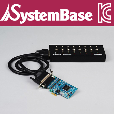SystemBase(시스템베이스) 8포트 RS-422/485 PCI Express 시리얼 카드(카드+패널)