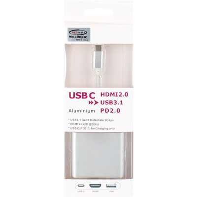 강원전자 넷메이트 NM-CUH03P USB3.1 Type C to HDMI + 충전 컨버터(무전원/Alternate Mode)
