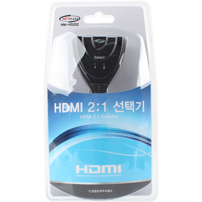 강원전자 넷메이트 NM-HS202 4K 지원 HDMI 2:1 선택기