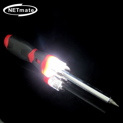 강원전자 넷메이트 NM-KHT028 LED 라이트 멀티 래칫 드라이버(5 in 1)
