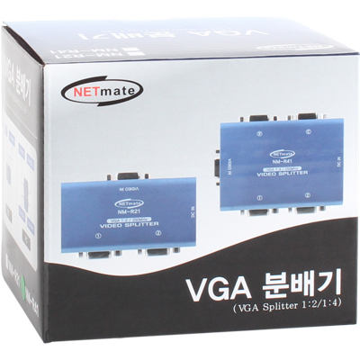 강원전자 넷메이트 NM-R41 VGA(RGB) 1:4 모니터 분배기(250MHz)