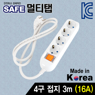 강원전자 넷메이트 NM-SF430 SAFE 멀티탭 4구 접지 3m