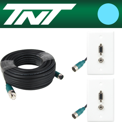 강원전자 TNT NM-TNTA25S5 RGB+스테레오 월 플레이트 분리형(배관용) 케이블 25m