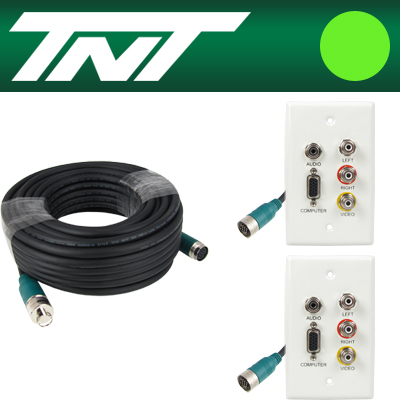 강원전자 TNT NM-TNTA10S8 RGB+스테레오 or 3RCA 월 플레이트 분리형(배관용) 케이블 10m