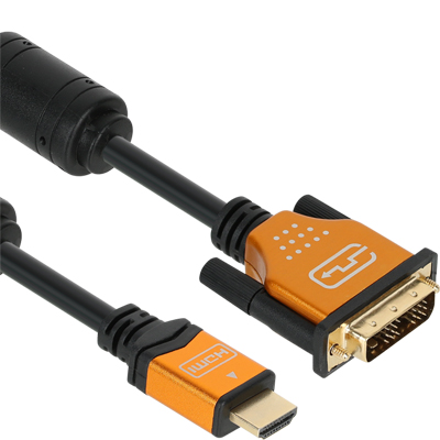 강원전자 넷메이트 NMC-HD03G HDMI 1.4 to DVI Gold Metal 케이블 3m