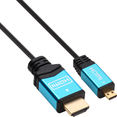강원전자 넷메이트 NMC-HDM10BL HDMI to Micro HDMI Blue Metal 케이블 1m (Ver1.4)