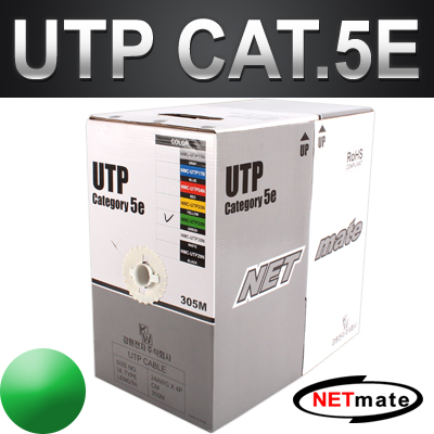 강원전자 넷메이트 NMC-UTP28N CAT.5E UTP 케이블 305m (단선/그린)