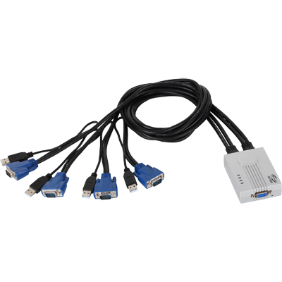 강원전자 넷메이트 OC-64U 일체형 RGB KVM 4:1 스위치(USB, USB KVM 케이블 일체형)