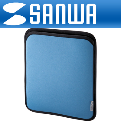 강원전자 산와서플라이 PDA-IPAD23BL iPad2 전용 네오프렌 슬립형 파우치(블루)