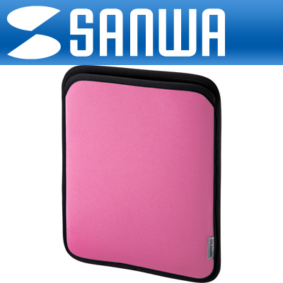 강원전자 산와서플라이 PDA-IPAD23P iPad2 전용 네오프렌 슬립형 파우치(핑크)