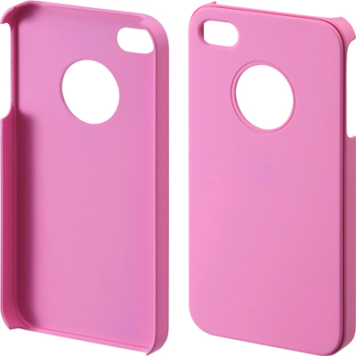 강원전자 산와서플라이 PDA-IPH46P iPhone4·4S 고무 코팅 하드 케이스(핑크)