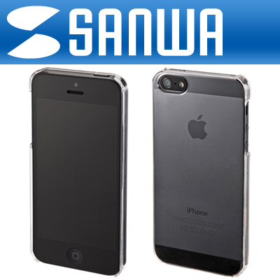 강원전자 산와서플라이 PDA-IPH52CL iPhone5 클리어 하드 케이스(클리어)