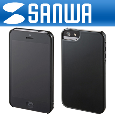 강원전자 산와서플라이 PDA-IPH54BK iPhone5 UV코팅 하드 케이스(블랙)