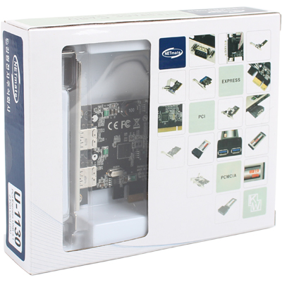 강원전자 넷메이트 U-1130 USB3.1 Gen2 2포트 PCI Express 카드(Type A x2)(Asmedia)(슬림PC겸용)