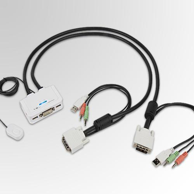 Uniclass(유니클래스) UDV-TA2 일체형 USB DVI KVM 2:1 스위치