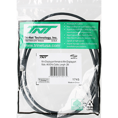 TNT NM-TNT131 Mini DisplayPort 1.2 연장 케이블 2m