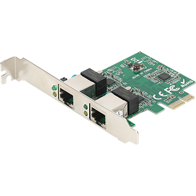 강원전자 넷메이트 NM-SWR8 PCI Express 듀얼 기가비트 랜카드(Realtek)(슬림PC겸용)
