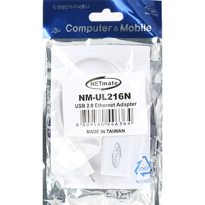 강원전자 넷메이트 NM-UL216N USB2.0 마이크로 5핀 태블릿PC 유선 랜카드(ASIX)