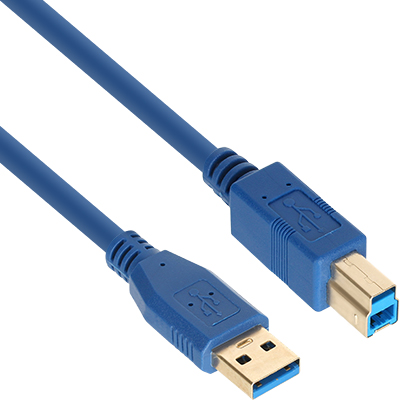 강원전자 넷메이트 NM-UB303BLZ USB3.0 AM-BM 케이블 0.3m (블루)