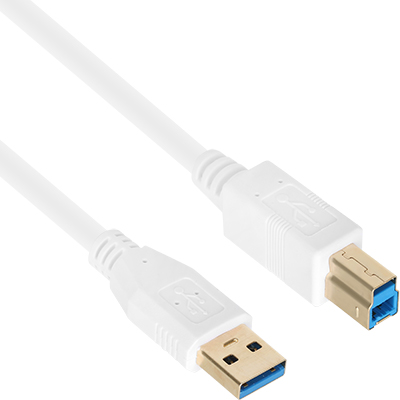 강원전자 넷메이트 NM-UB305Z USB3.0 AM-BM 케이블 0.5m (화이트)