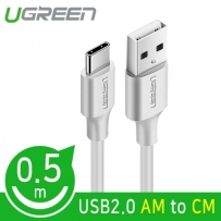 유그린 U-60120 USB 2.0 AM-CM 케이블 0.5m(화이트)