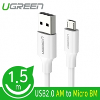 유그린 U-60142 USB2.0 마이크로 5핀 케이블 1.5m (화이트)
