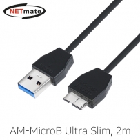 강원전자 넷메이트 CBL-32USPD302MB-2M USB3.0 AM-MicroB Ultra Slim 케이블 2m