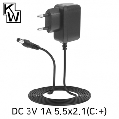 강원전자 KW KW-A3010A(SK01G-0300100K) 3V 1A SMPS 아답터(5.5x2.1mm/C:+)