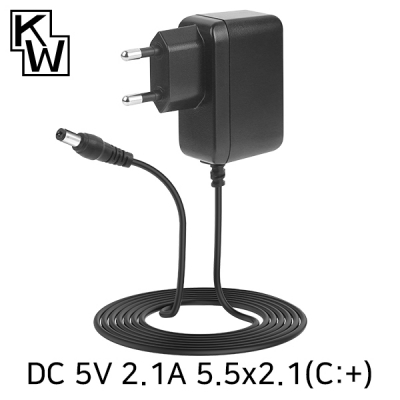 강원전자 KW KW-A5021A(SK21G-0500210K) 5V 2.1A SMPS 아답터(5.5x2.1mm/C:+)